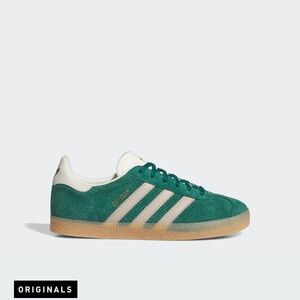 adidas All-Inclusive Gazelle Sneakers in Green and Cream